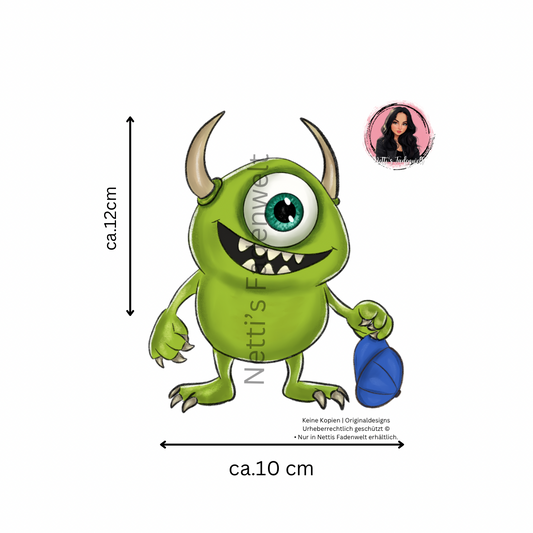 Bügelbild Monsters grün