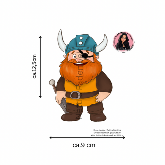 Bügelbild Wikinger Papa