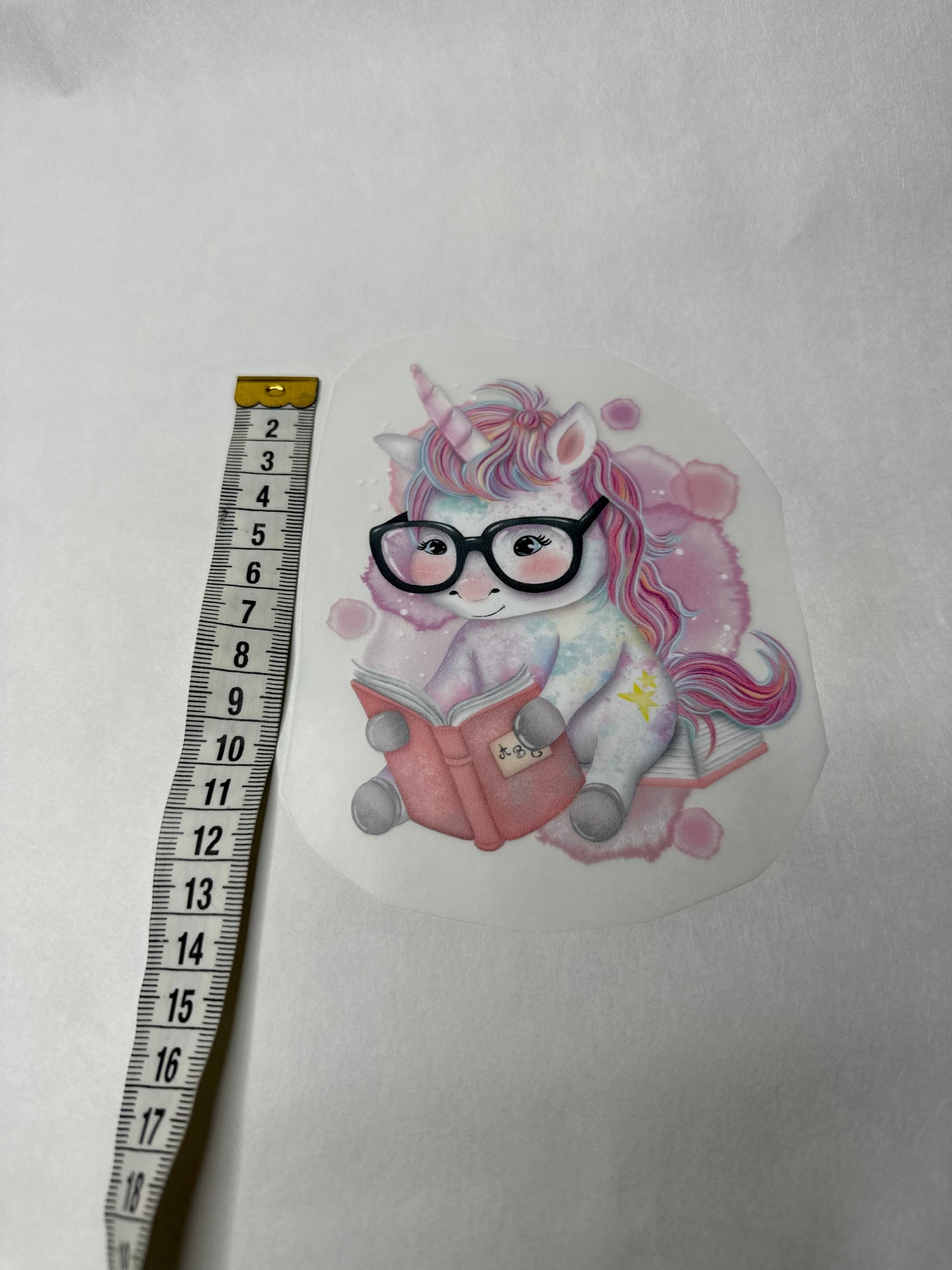 Bügelbild Einhorn Nerd mittel