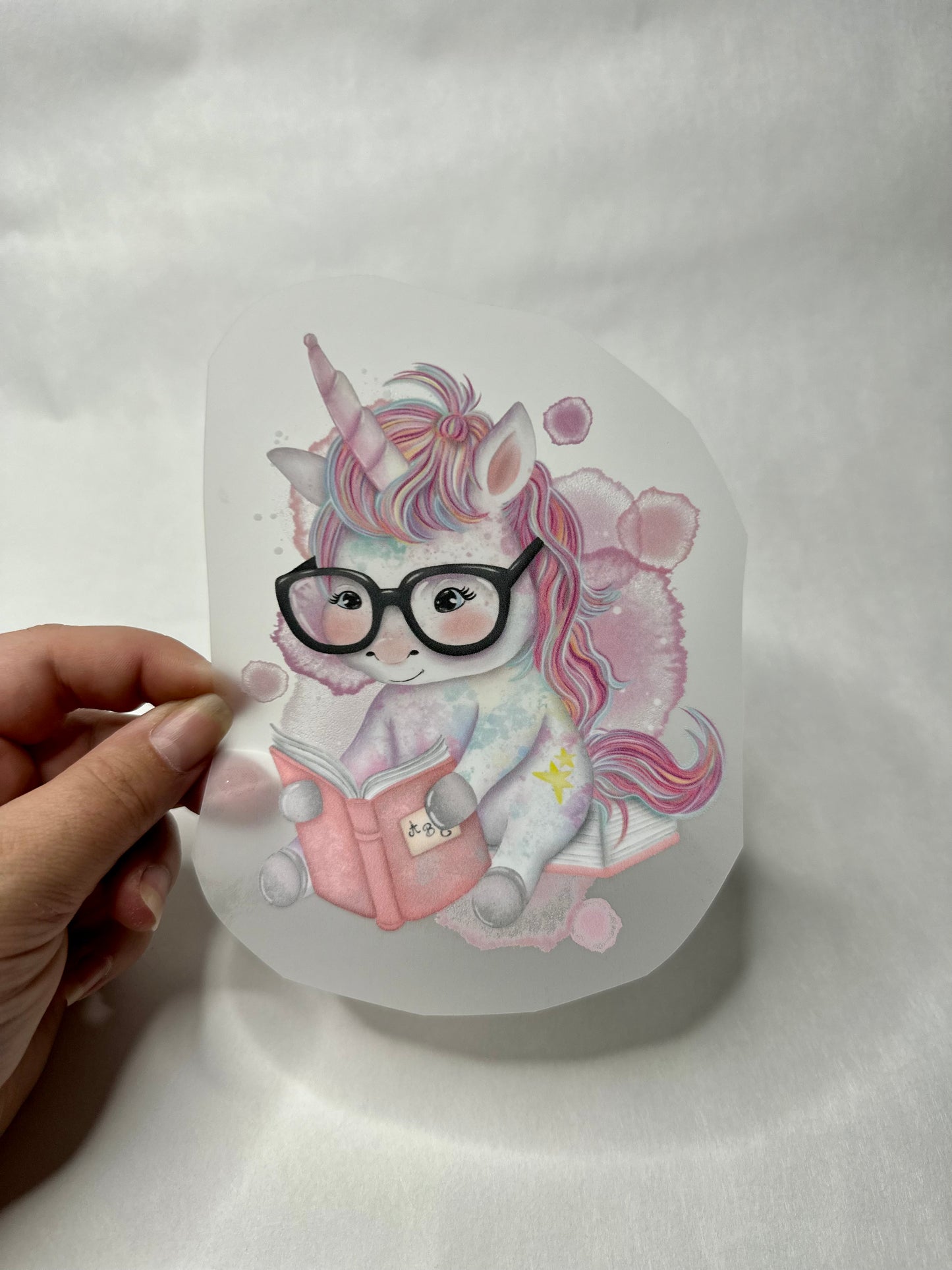 Bügelbild Einhorn Nerd mittel