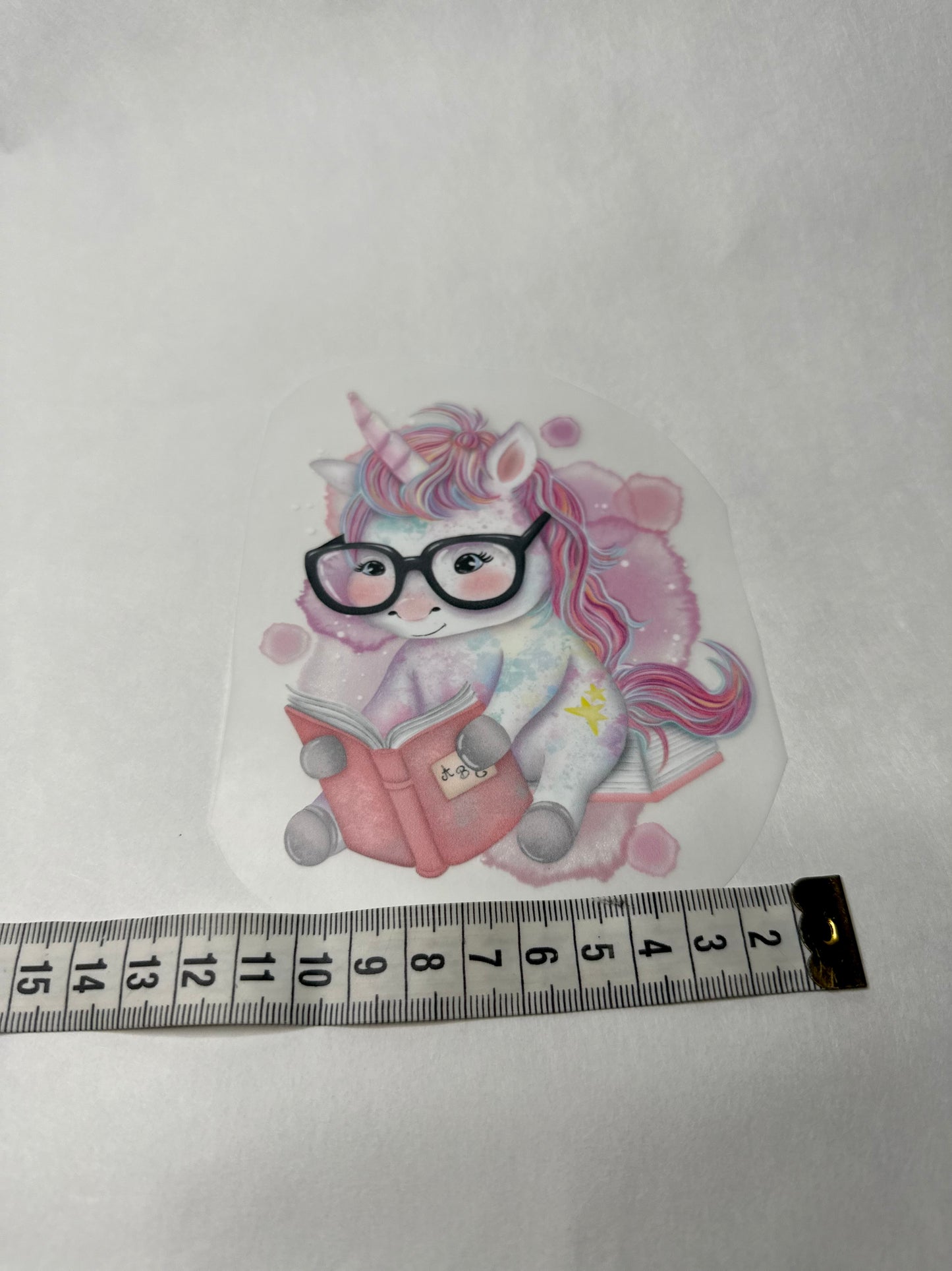 Bügelbild Einhorn Nerd mittel